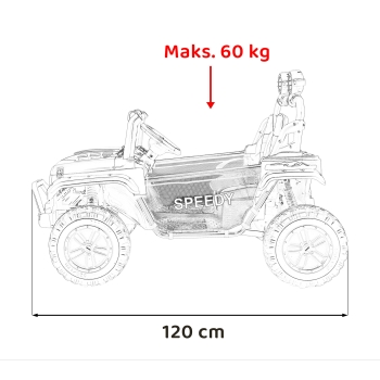 Autko terenowe dla dzieci PASSION 4x4 Czerwony SX3568.CR
